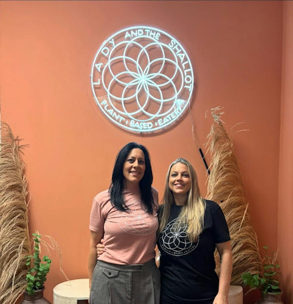 <p><em>Lady and the Shallot was originally housed in the Trenton Farmer’s Market, co-created by Francesca Avitto (left) and Kate Wnek (right). (Photo courtesy of Francesca Avitto and Kate Wnek)</em></p>