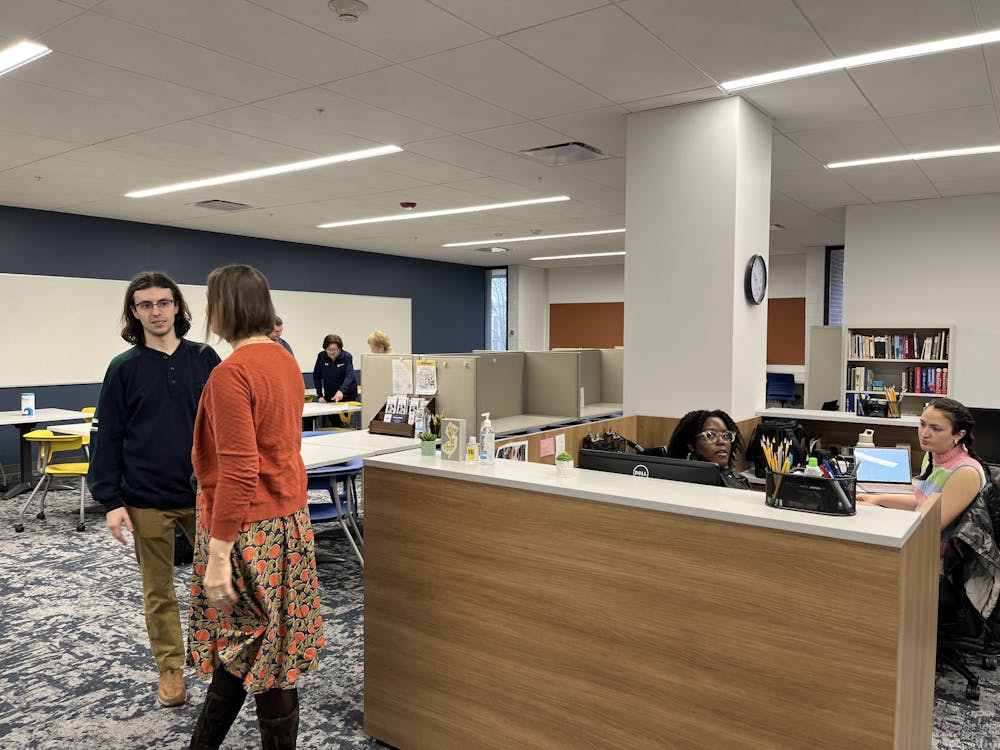 <p><em>The Tutoring Center’s offices are open for students from 8 a.m. to 4:30 p.m., Monday through Friday, and tutoring is available from 8 a.m. to 8 p.m., seven days a week (Photo courtesy of Liz Ciocher / News Editor).</em></p>