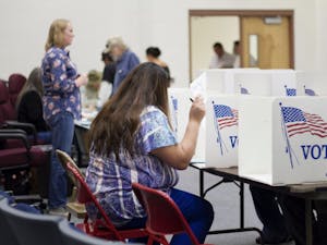 Voter registration turnout has shown a decline from 2020 to 2022 (Photo courtesy of Flickr / WyoFile Nov. 5, 2022).