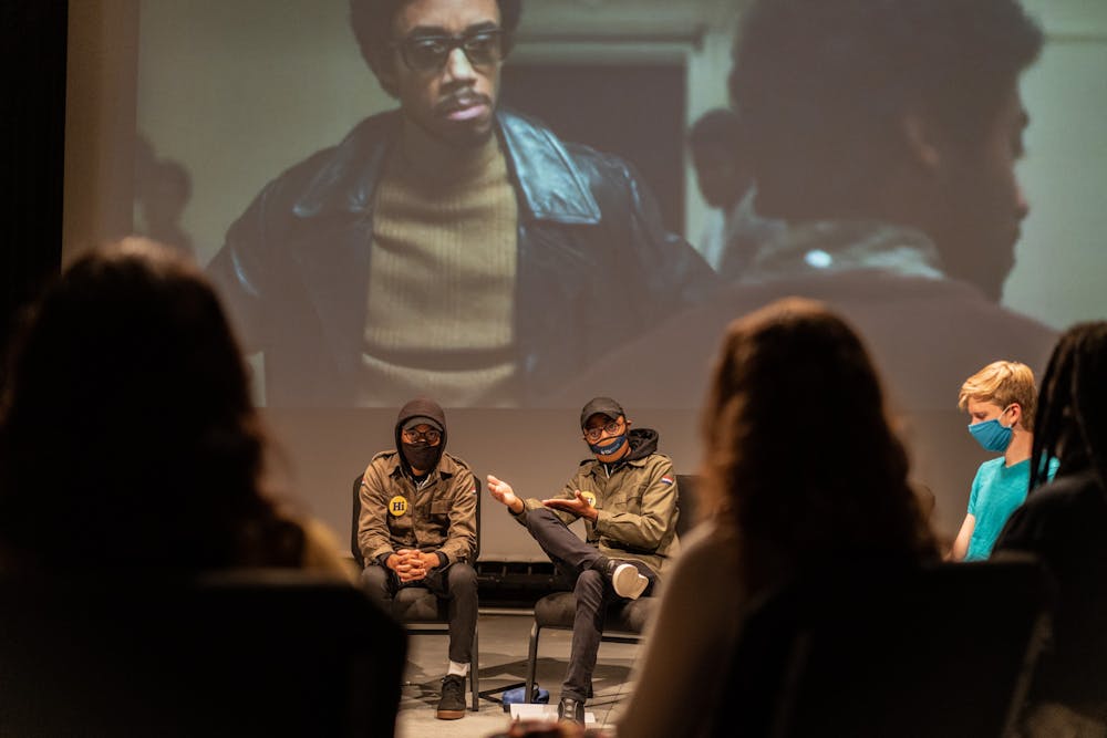 <p>Kenny and Keith Lucas, known as the Lucas Brothers, are both alumni who came to the College on Oct. 20 to talk about their careers, and more specifically, about their Oscar-nominated film, “Judas and the Black Messiah” (Photo courtesy of Bill Cardoni).</p>
