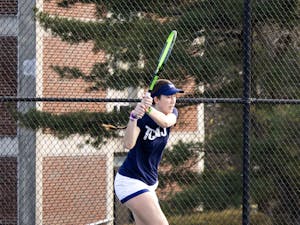 Freshman Zoey Albert in one of her matches (Photo courtesy of Brielle Zemer / Staff Photographer).