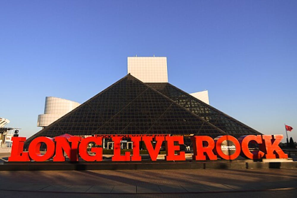 <p><em>The Rock &amp; Roll Hall of Fame in Cleveland. (Photo courtesy of Wikimedia Commons)</em></p><p><br/></p>