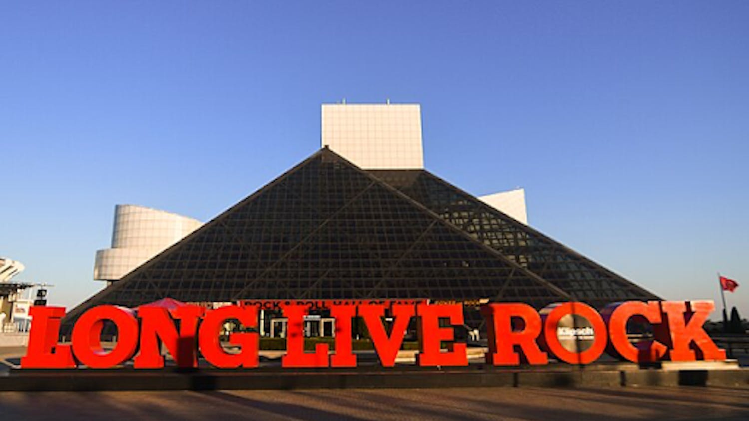 The Rock & Roll Hall of Fame in Cleveland. (Photo courtesy of Wikimedia Commons)