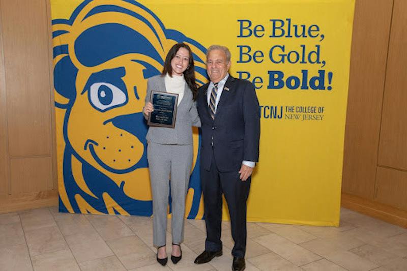 Rhailly Roderos Sarah Kasziba-O'Rahilly, one of the 12 winners of TCNJ’s Blue and Gold ...