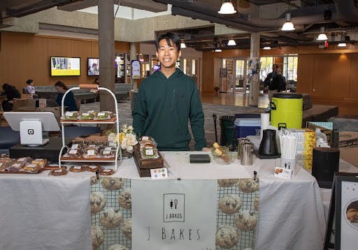 Justin Yuen setting up shop in the Stud (Photo courtesy of Anthony DePrimo)