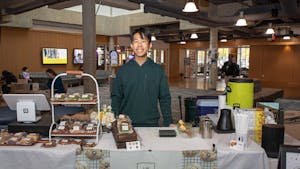 Justin Yuen setting up shop in the Stud (Photo courtesy of Anthony DePrimo)