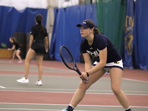 Senior captain Chase Eisenberg during her match (Photo courtesy of Brooke Zevon / Staff Photographer).