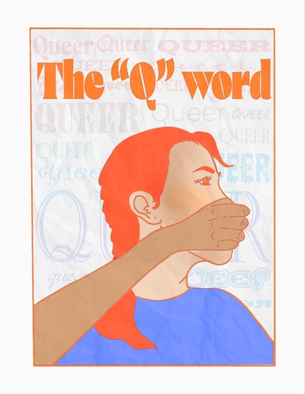 The word “Queer” has been reclaimed by members of the LGBTQ+ community, but not everyone agrees with the usage of the term (Graphic courtesy of Isabel Smith).