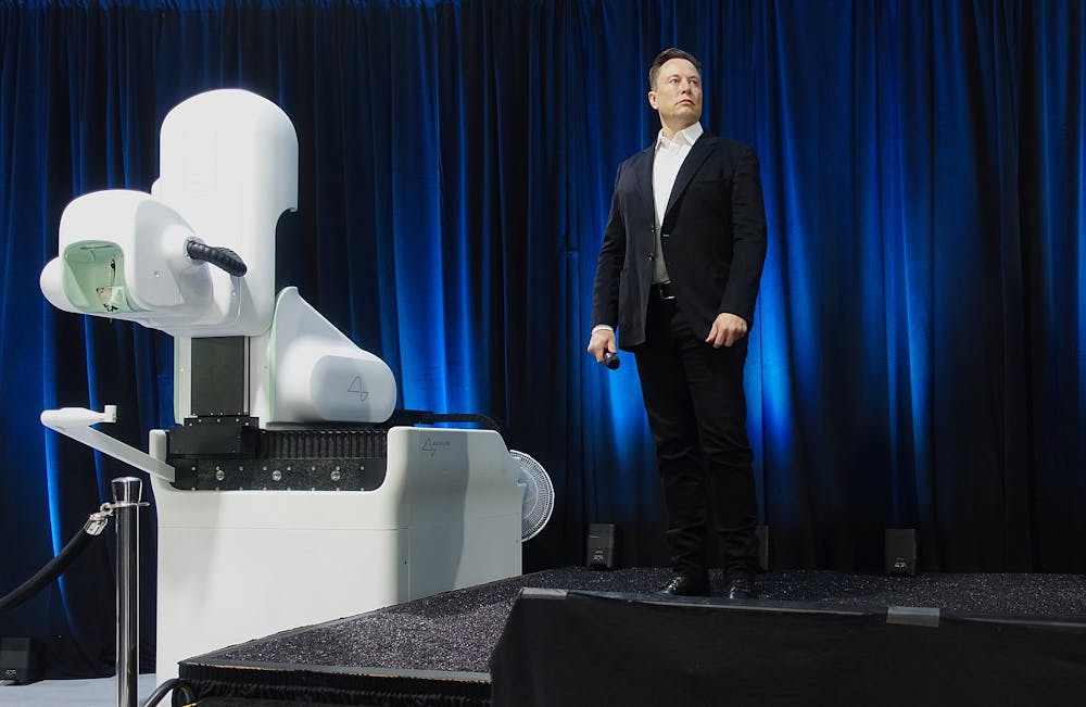 <p><em>Neuralink, a company co-founded by Musk in 2016, aspires to produce significant advances in the realm of what neuroscientists and engineers term “the brain-computer interface.” (Photo courtesy of </em><a href="https://commons.wikimedia.org/wiki/File:Elon_Musk_and_the_Neuralink_Future.jpg" target=""><em>Wikimedia Commons</em></a><em> / “Elon Musk and the Neuralink Future” by Steve Jurvetson. CC-BY-2.0. August 28, 2020).</em></p>