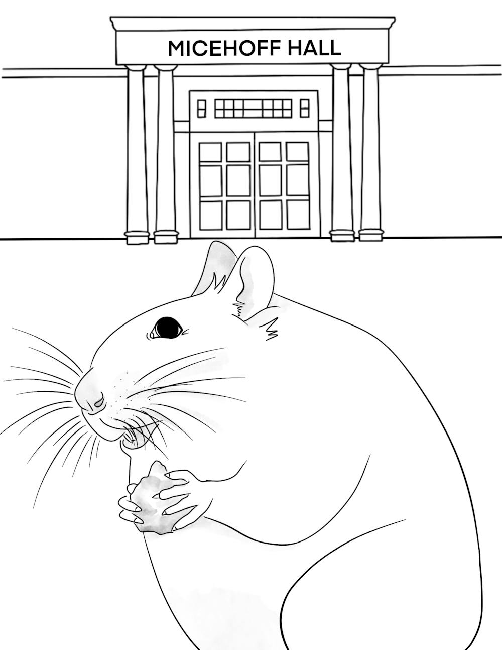 <p><em>Mice continue to cohabitate with students in the College’s buildings. (Graphic by Sandra Abrantes)</em></p>
