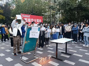 Protests have erupted in major cities across China in opposition to the Chinese government’s strict “zero-COVID” policy (Photo by Date20221127 via Wikimedia Commons, Nov. 27, 2022).