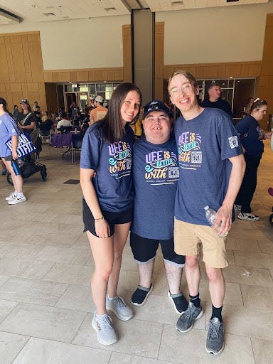 Best Buddy President Elizabeth Mancini and two Best Buddy members (Photo courtesy of Elizabeth Mancini).
