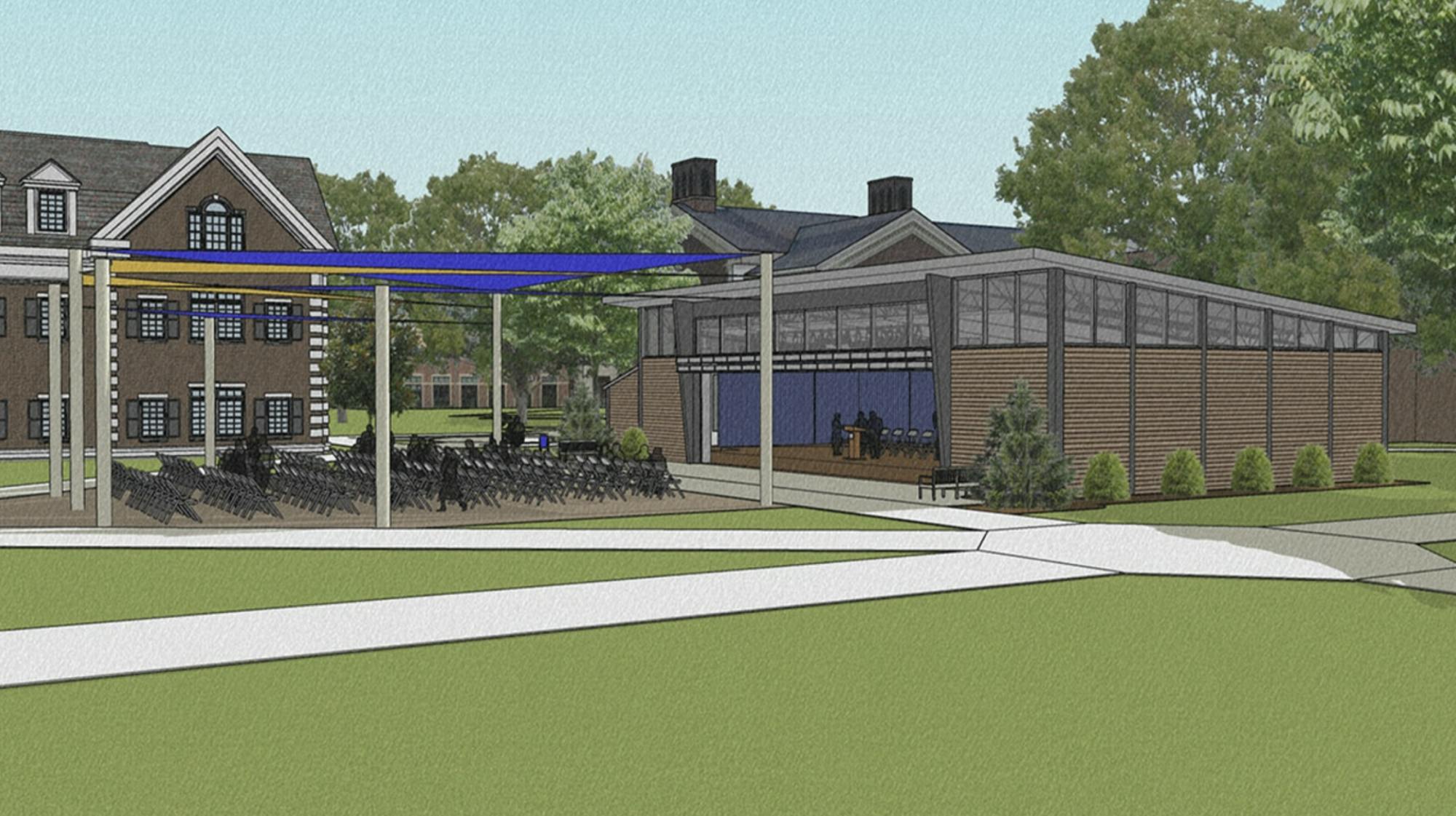 The TCNJ Pavilion will serve as a performance venue and event space (Render courtesy of Maggie Greco, Campus Architect/Senior Director of Planning, Design &amp; Construction).