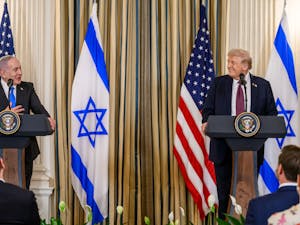 US President Donald Trump and Israeli Prime Minister Benjamin Netanyahu announced the U.S. peace plan for Gaza. (Photo courtesy of Wikimedia Commons)