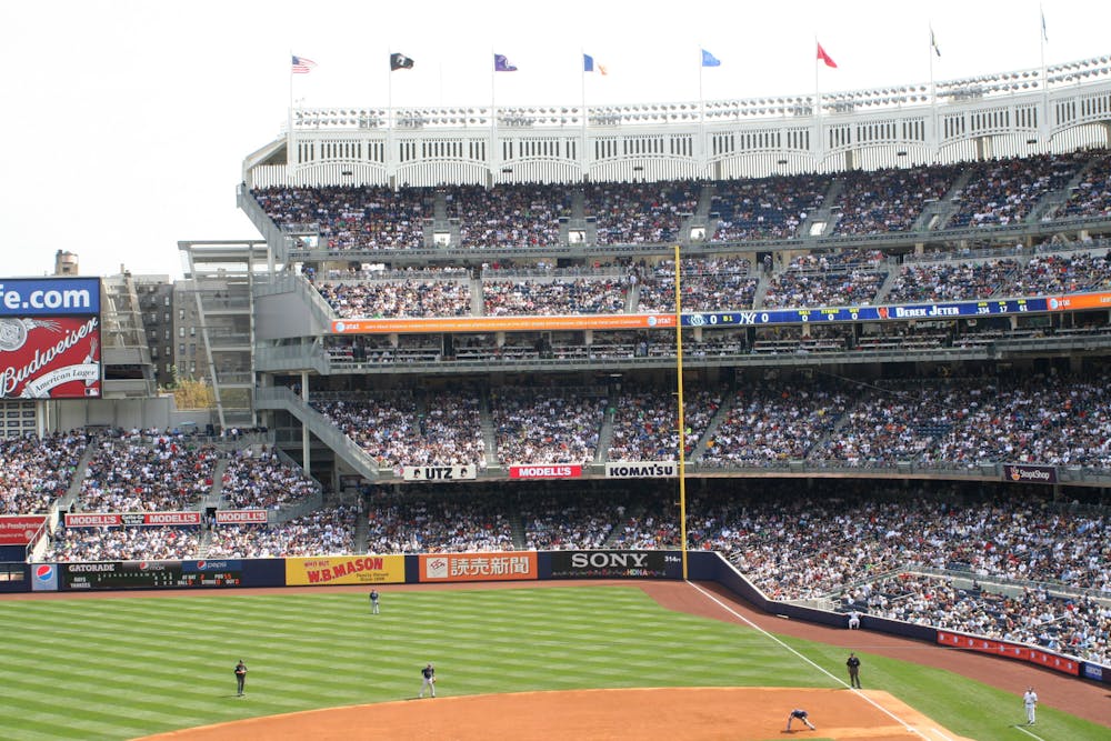 <p><em>The Yankees are the team to beat in the American League (Photo courtesy of Whitney/</em><a href="https://www.flickr.com/photos/whitneyinchicago/3988300435/in/photolist-75r5LB-2dJHAVE-2cqxKRV-75v3Aq-2cqxL36-2dJHBdd-2cqxKLz-2cqxMbZ-Q441F8-2cqxM1D-Q441iK-2dJHAYq-Q442xi-2cqxLig-Q442nZ-Q441Li-2cqxM5X-Q43ZTr-2dJHB5N-Q4419r-2dJHB83-2cqxEVT-2cqxuZa-2dJHAZN-2dPfbcz-Q43MdX-eaETD6-2cqxv2V-2cqxER4-2cqxuWe-2dPffZF-2cqxuRV-2cqxv4D-RFmHto-RFmHxb-2b3FbnQ-RFmCZd-2b3FboG-Q44dRk-2cqxPU4-2dJHpK3-Q43H1Z-4GfLHL-2b3ENsY-2b3Fu5d-2b3ENj1-2cqxsbe-2dJGQEf-75v2wd-242mpQb" target=""><em>Flickr</em></a><em>)﻿.</em></p>