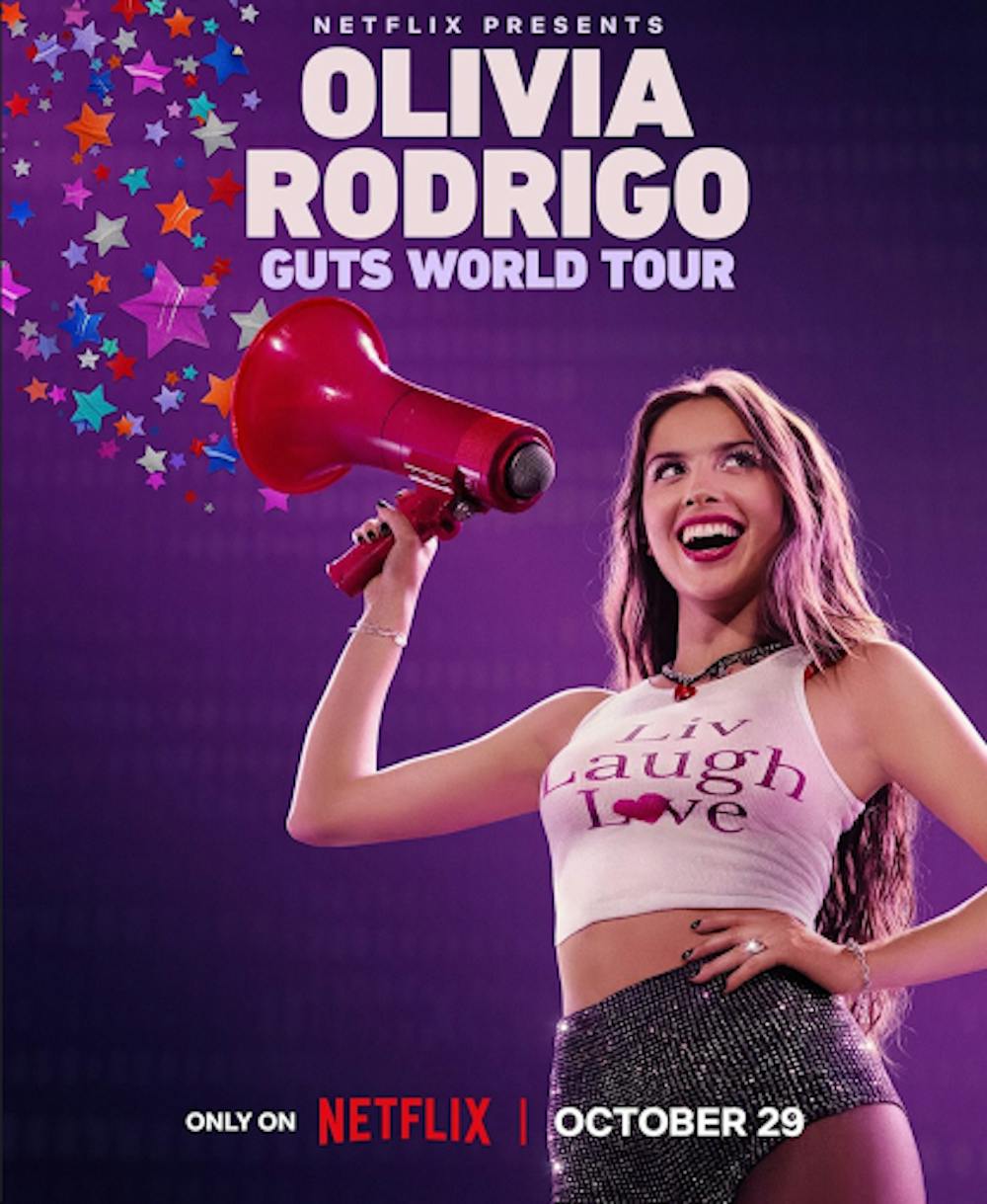 <p><em>Olivia Rodrigo’s “GUTS” world tour hit Netflix on Oct. 29</em> <em>(Photo courtesy of </em><a href="https://www.imdb.com/title/tt33562156/?ref_=tt_mv_close" target=""><em>IMDb</em></a><em>).</em></p>