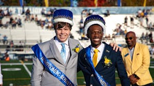 Jared Williams and Alec Ferguson were crowned Homecoming kings at the College’s football game against the Kean University Cougars (Photo by Andre Paras / Staff Photographer).