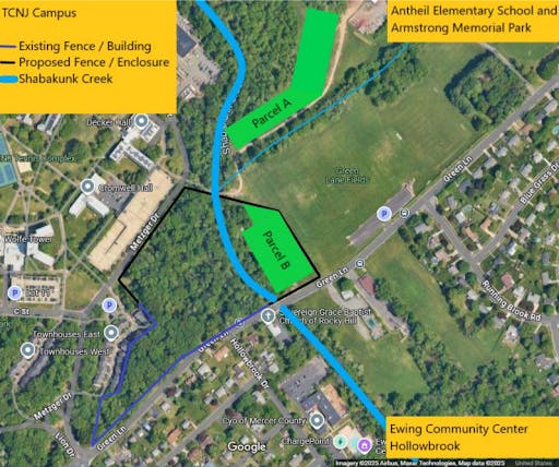 Map of tree planting, fencing plans. (Photo courtesy of Paul Romano)