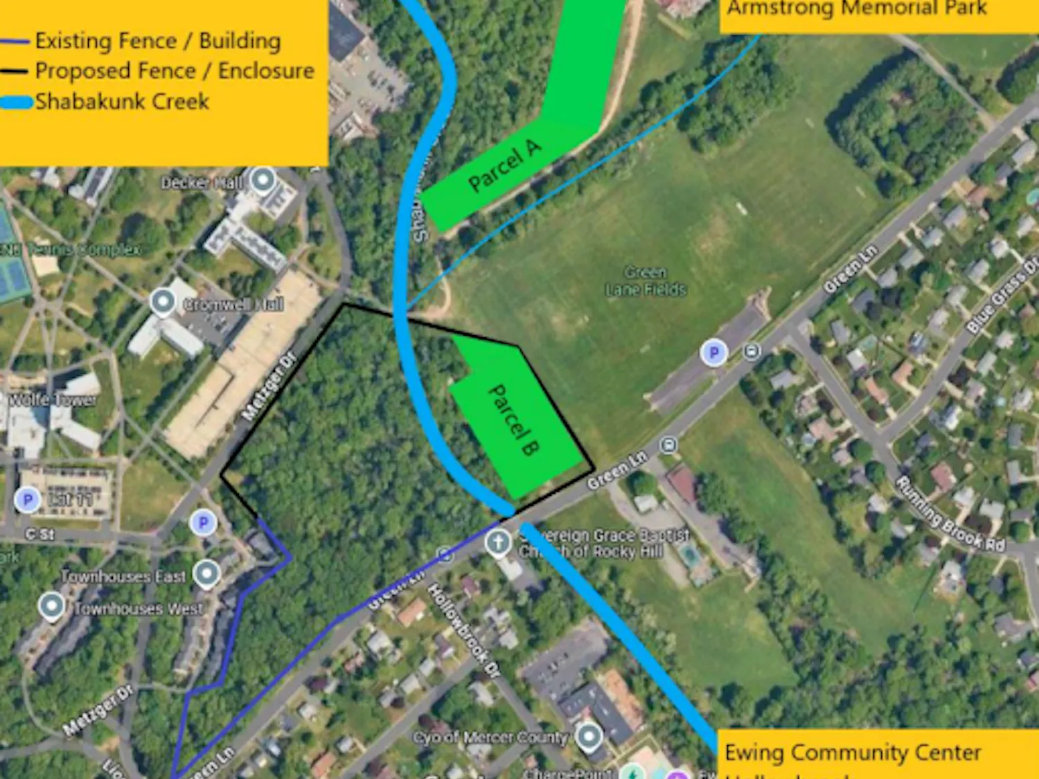 Map of tree planting, fencing plans. (Photo courtesy of Paul Romano)