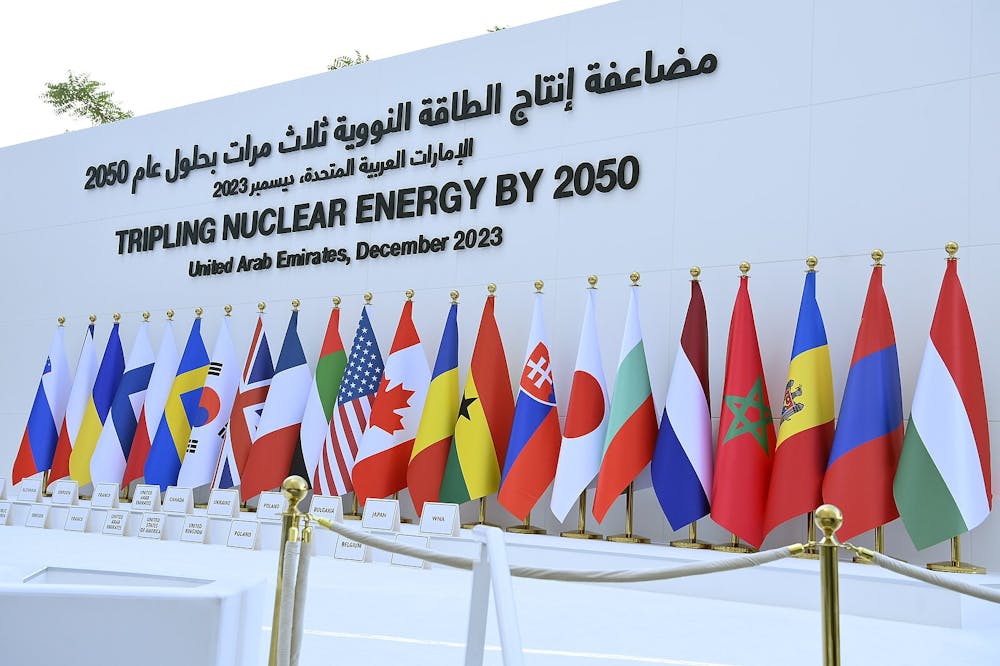 <p><em>On Nov. 30, the United Nations met in the United Arab Emirates to discuss climate change at the Conference of the Parties Summit, also known as COP28 (Photo courtesy of Wikimedia Commons/“</em><a href="https://commons.wikimedia.org/wiki/File:Net_Zero_Nuclear_Event,_at_COP_28,_the_United_Nations_Climate_Change_Conference_UNCCC_held_at_the_Expo_City_Dubai,_United_Arab_Emirates_on_2_December_2023_-_3.jpg" target=""><em>Net Zero Nuclear Event, at COP 28, the United Nations Climate Change Conference UNCCC held at the Expo City Dubai, United Arab Emirates on 2 December 2023</em></a><em>” by IAEA Imagebank. CC-BY-2.0. December 2, 2023). </em></p>