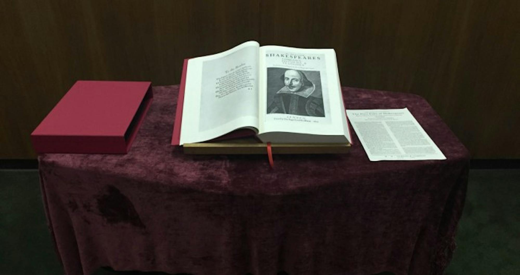 Shakespeare's First Folio is on displayi n Hesburgh Library until Friday.