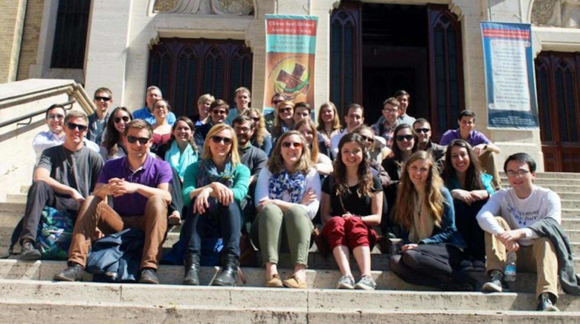 Notre Dame students who are studying abroad  in Europe journey to Rome to celebrate Easter mass at the Vatican as part of a Campus Ministry pilgrimage.