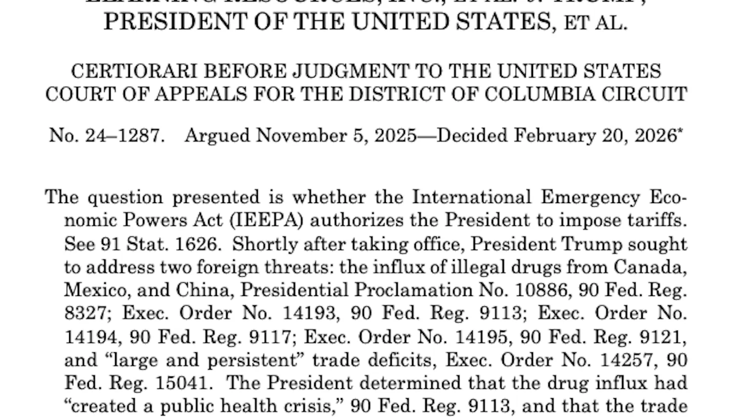 Supreme Court Opinion