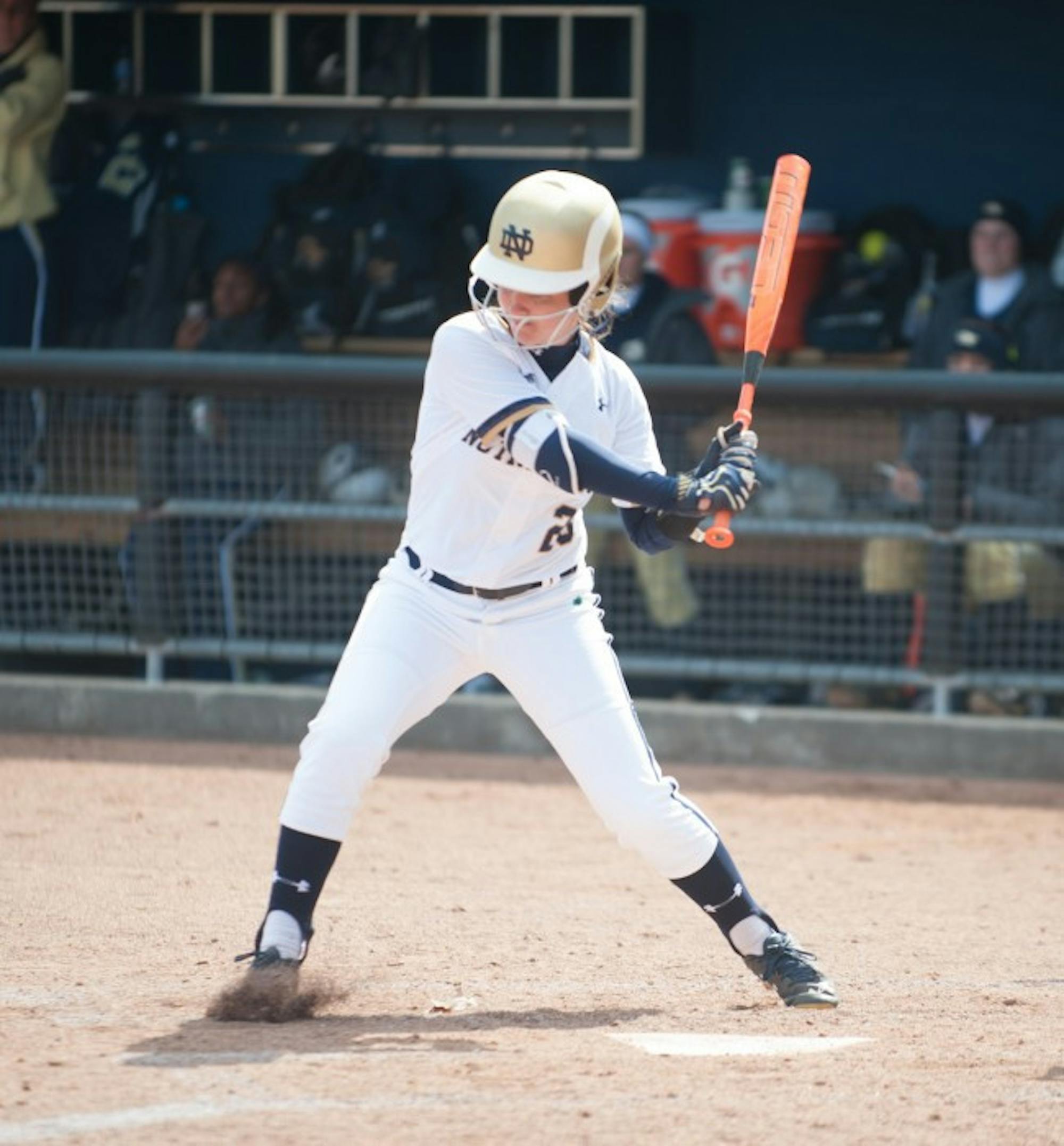 Freshman infielder Morgan Reed starts her swing in a 13-0 win over Georgia Tech on March 21 at Melissa Cook Stadium.