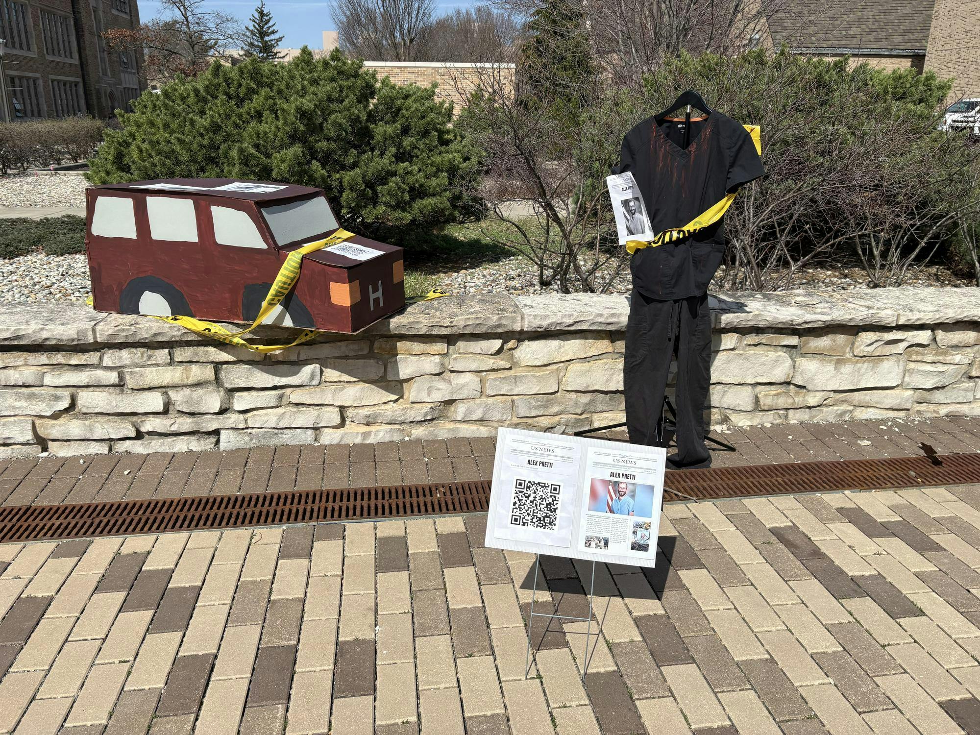 Monument established for victims affected by recent ICE shooting