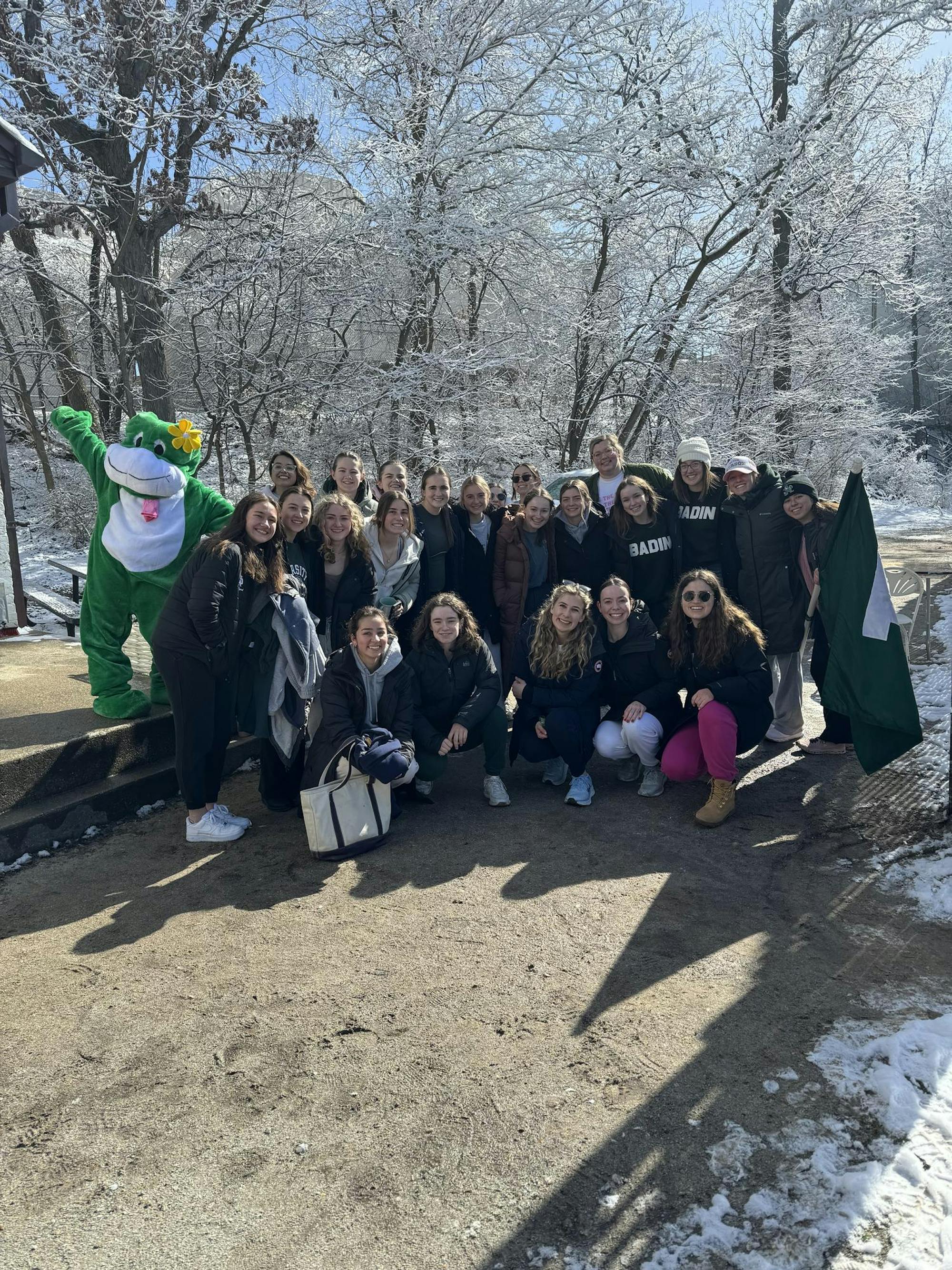 Badin Hall volunteers helped set-up and organize the event alongside the signature events coordinators. Photo courtesy of Joan Playford.