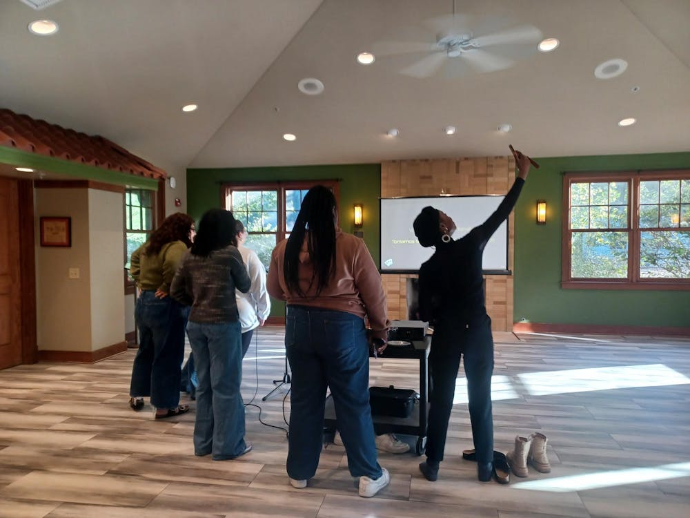 Attendees gather for different songs and dances arranged for Hispanic Heritage Month.