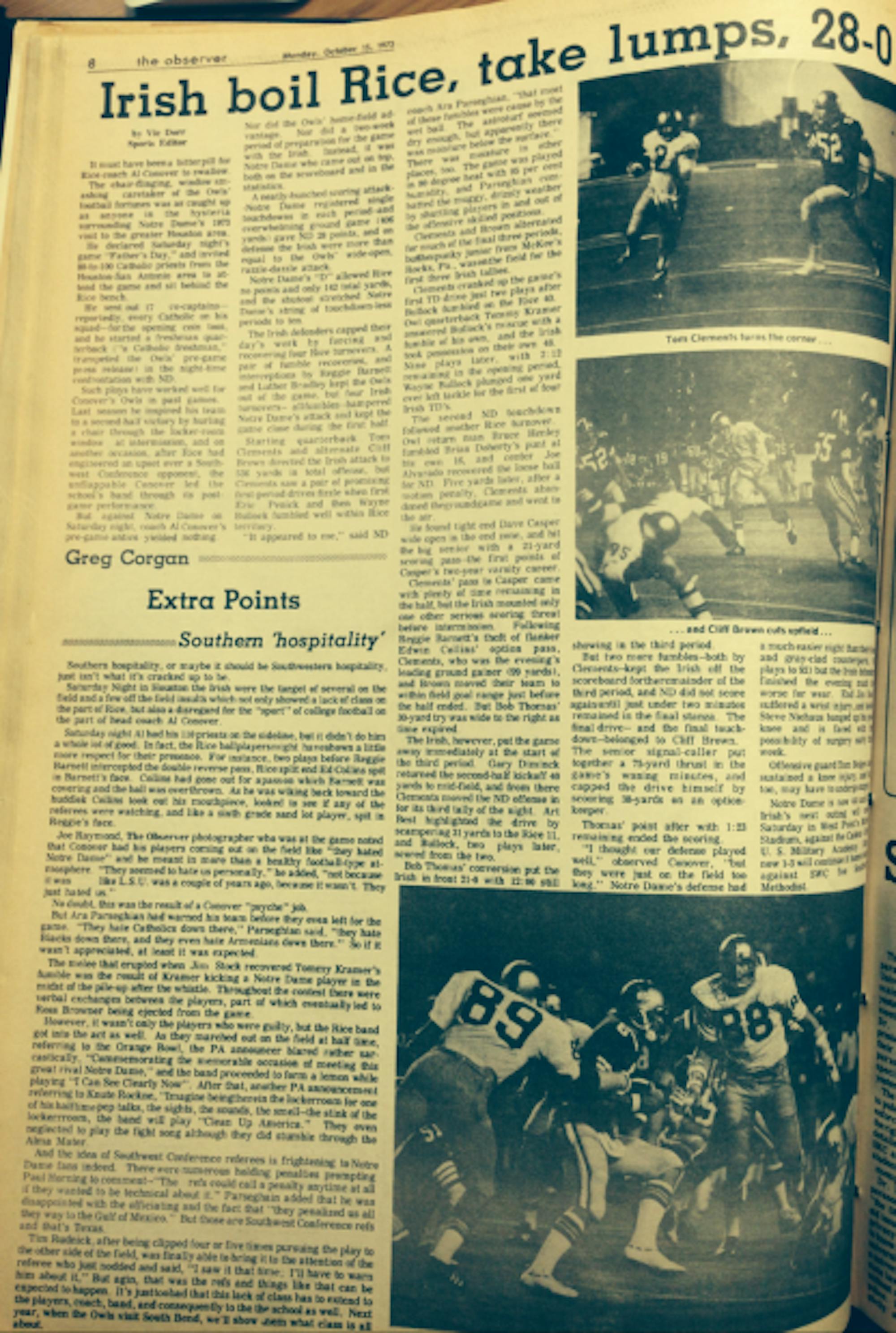 The Observer from Oct. 15, 1973.