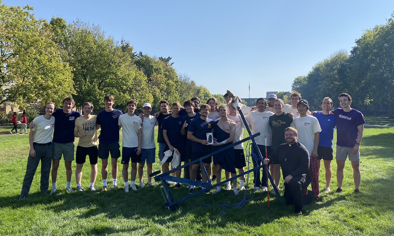 Keough Hall's winning chariot team, Section 1A