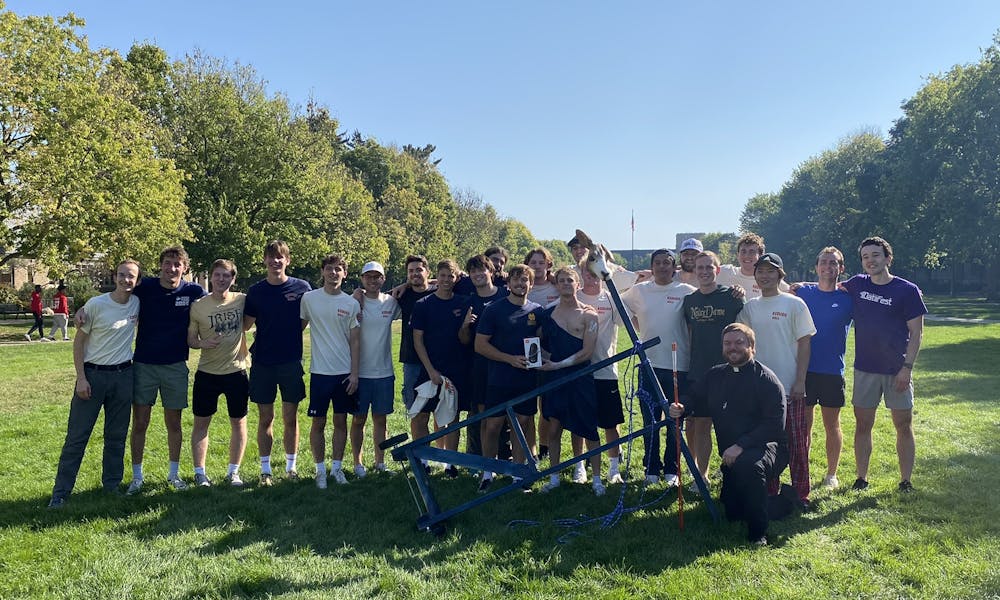 Keough Hall's winning chariot team, Section 1A