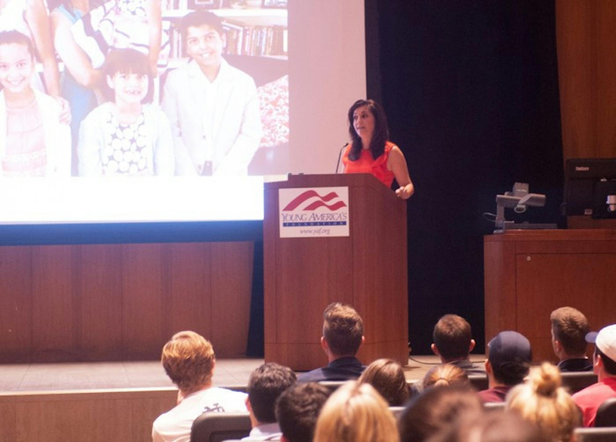 Rachel Campos-Duffy spoke about Hispanics, conservatism and feminism during a lecture Thursday night.