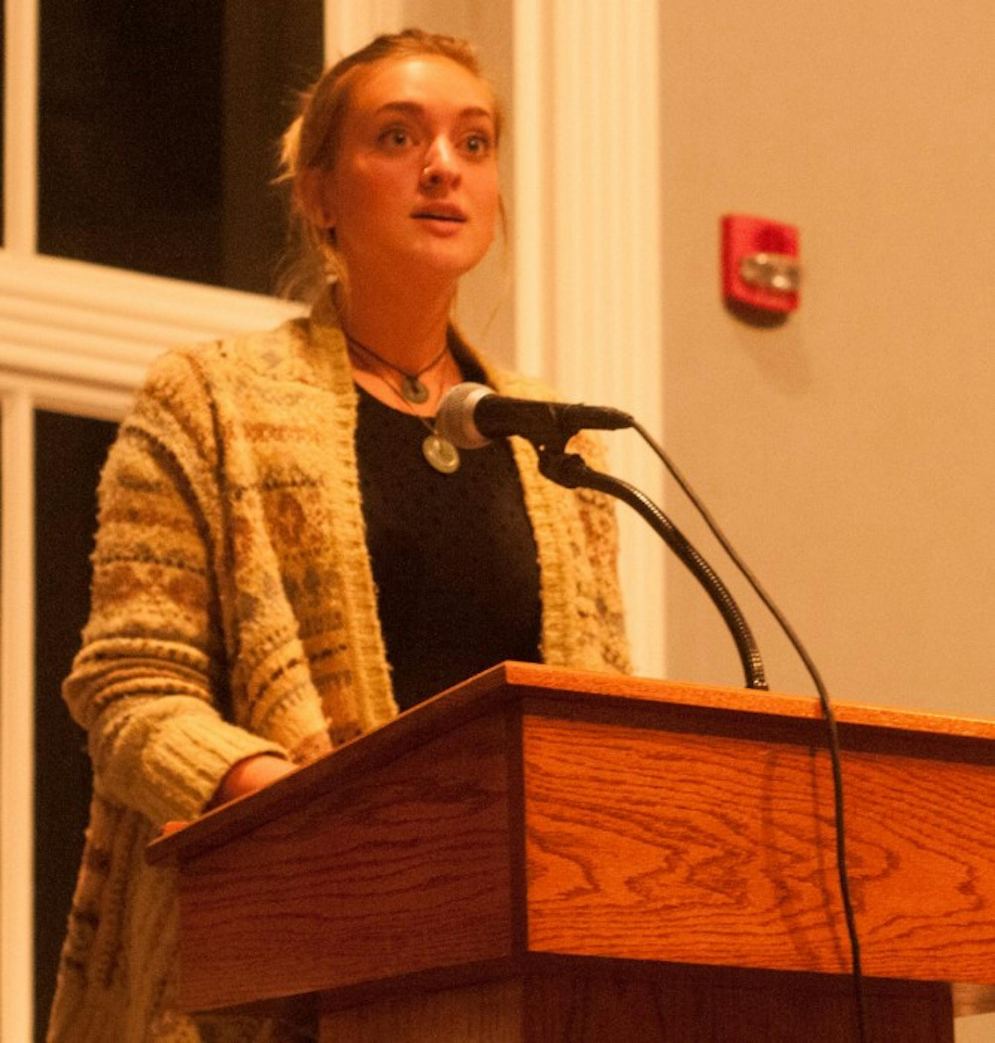 WEB 20151006, 10062015, In our Own Words, Irish State of Mind Lecture, LaFortune Ballroom, Mental Health, Sarah Olson-2