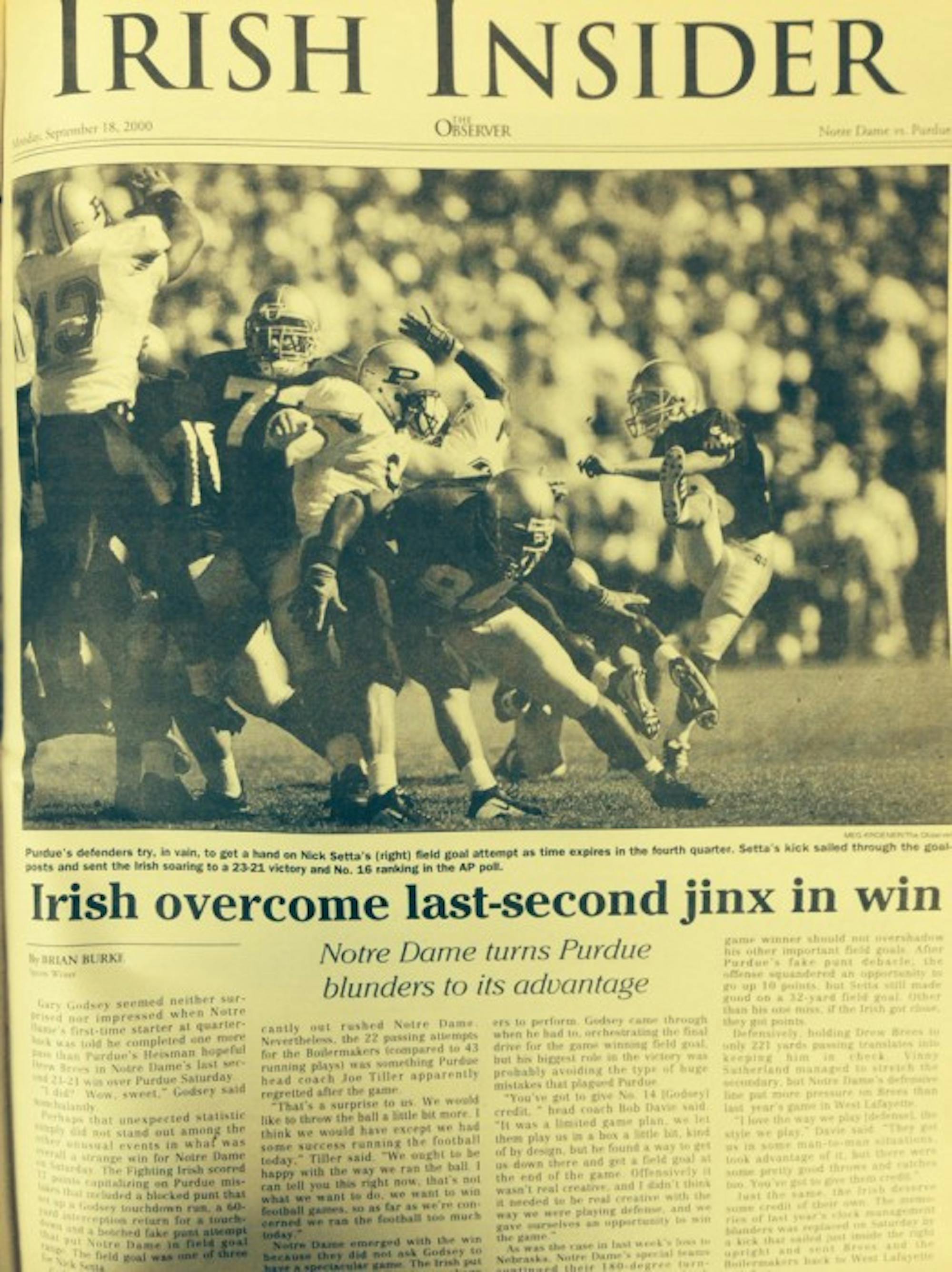 The Observer from Sept. 18, 2000.