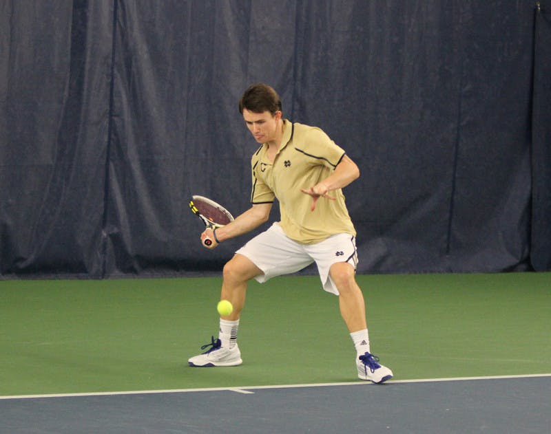 Mens-Tennis-Greg-Andrews-20140222-2013-2014-20140222-Eck-Tennis-Center-Emmet-Farnan-M-Tennis-The-Observer-Vs-Ohio-State