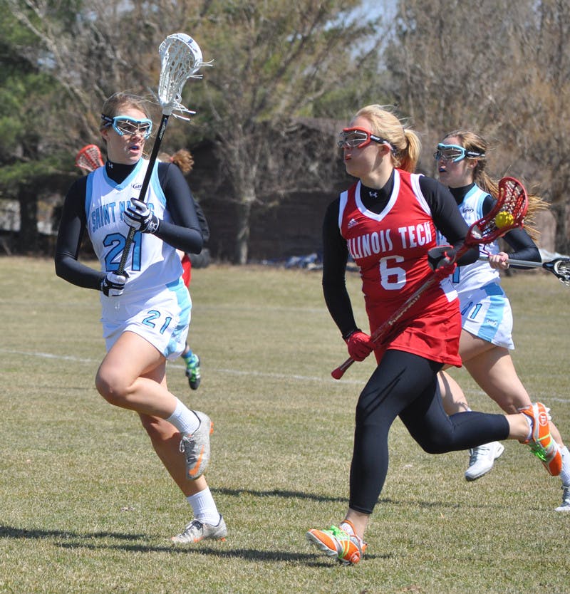 SMC-Lax-20140405-2013-2014-20140405-Caroline-Genco-SMC-Lacrosse-The-Observer