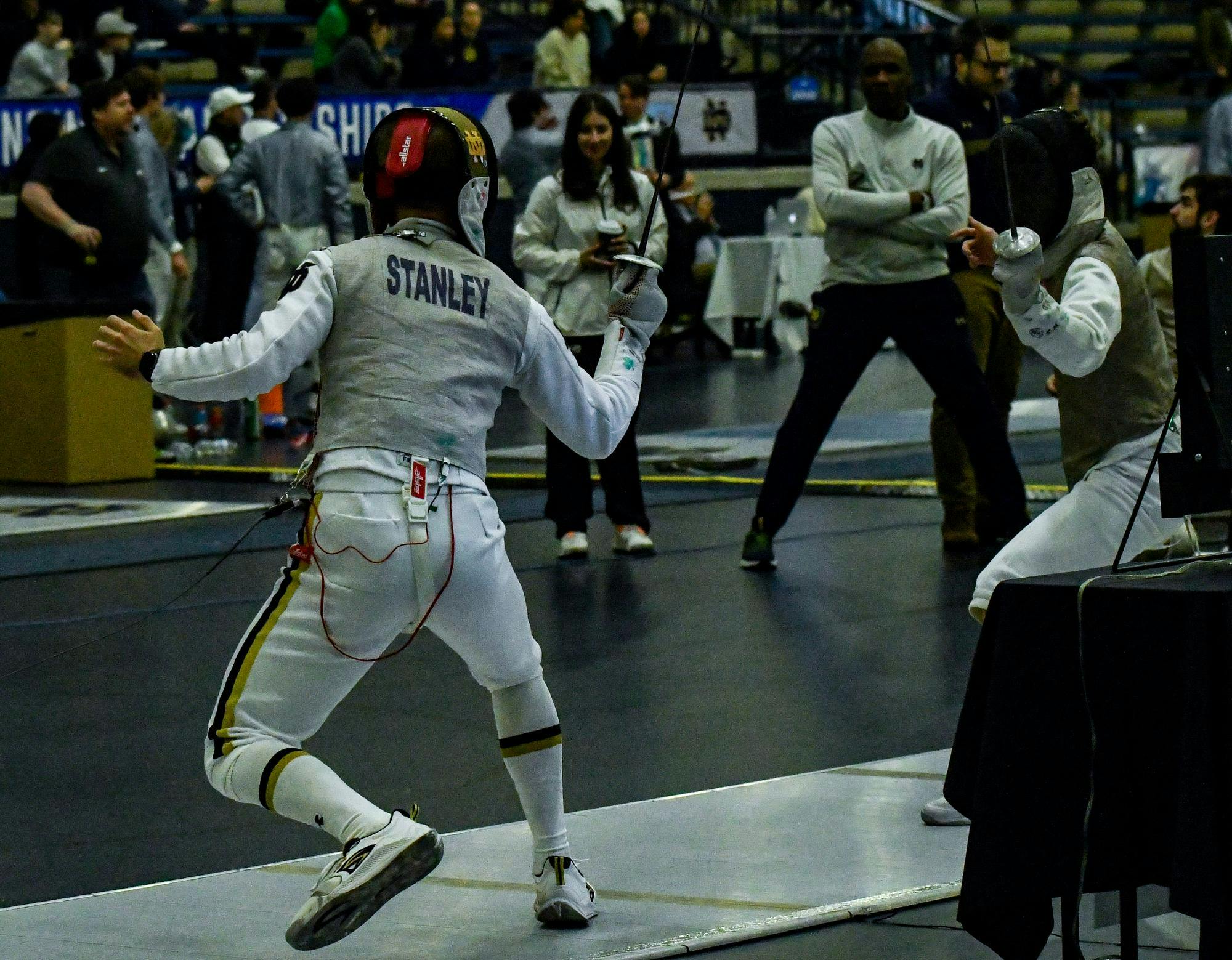 20240225, ACC Championship, Fencing, Joyce Center, Mason Stanley, Mens Fencing, Sofia CrimiVaroli-2.jpg