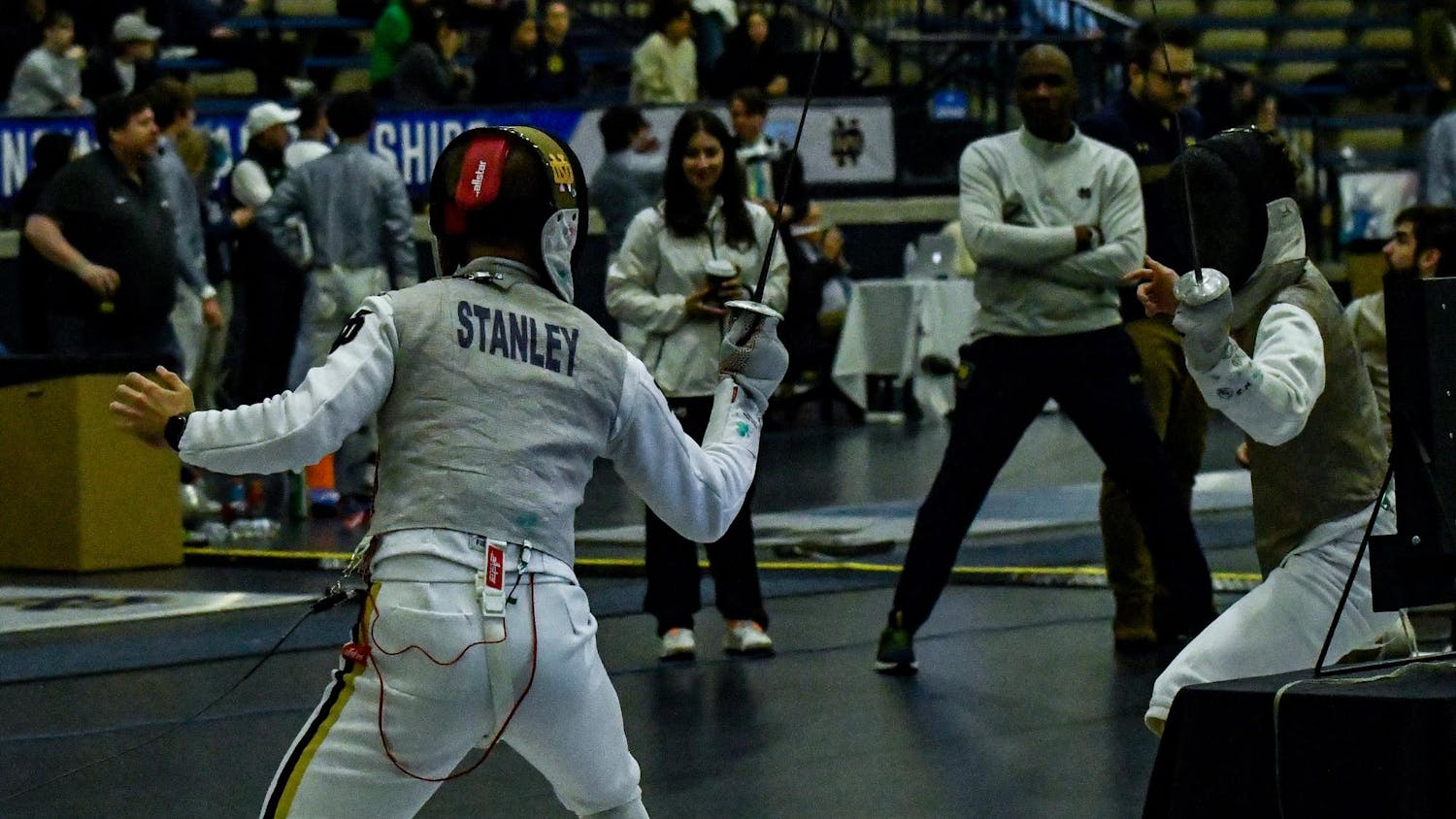 20240225, ACC Championship, Fencing, Joyce Center, Mason Stanley, Mens Fencing, Sofia CrimiVaroli-2.jpg