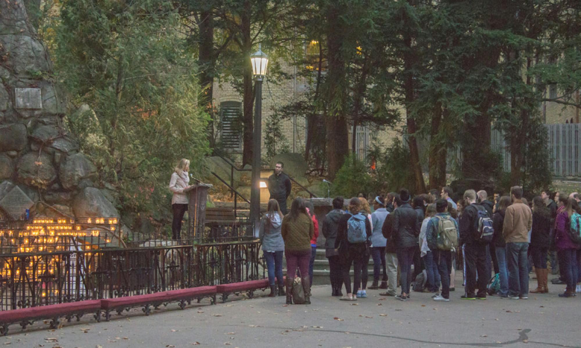 20151116, 20151116, Grotto prayer service, Kathryne Robinson