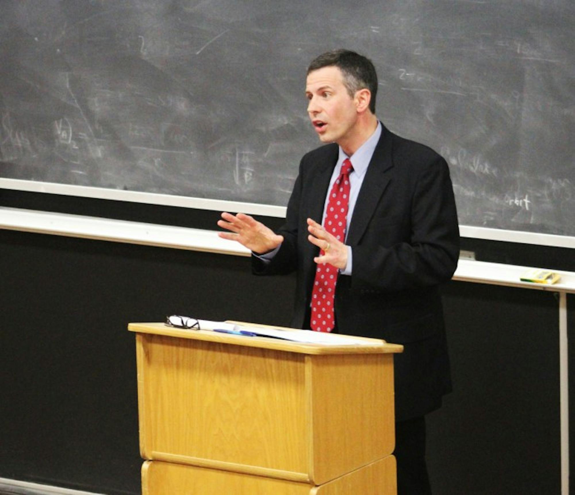 Anthony J. Bellia Jr., former clerk for Supreme Court Justice Antonin Scalia, explores the lingering implications of Scalia’s death on future Supreme Court rulings  in a lecture Wednesday night.