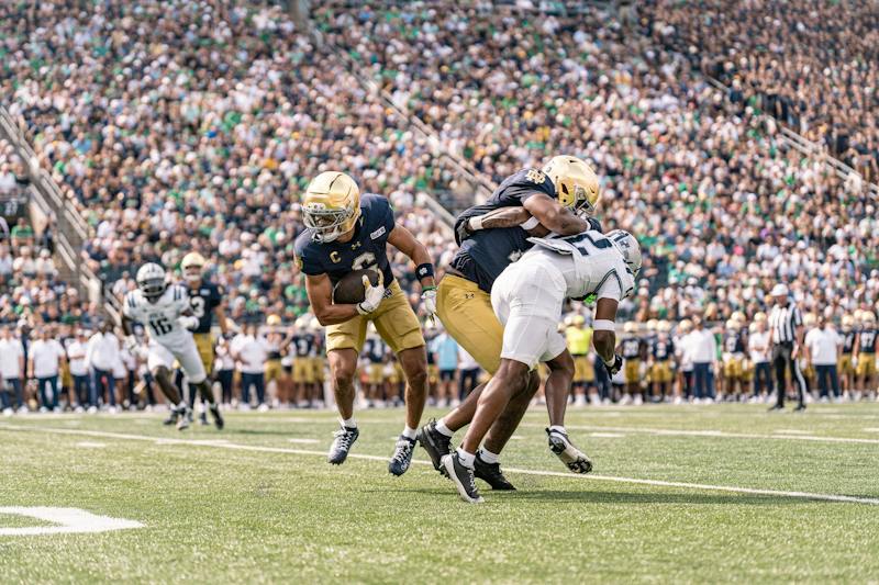 Led by captain Jordan Faison, Irish receivers impress to start 2026 ...