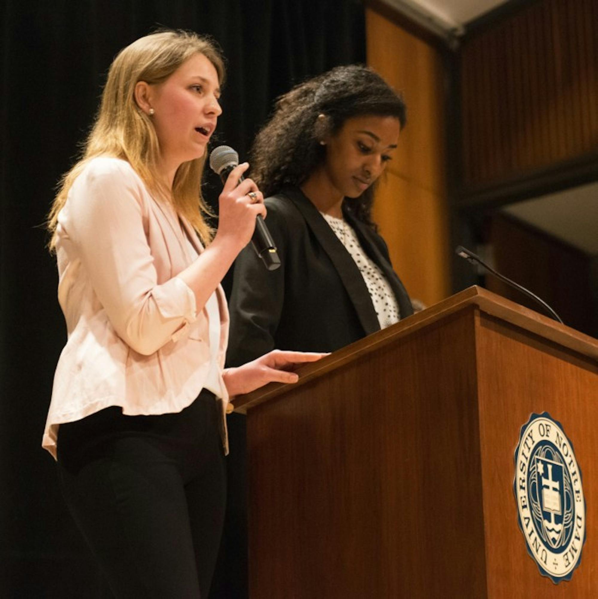 Seniors Becca Blais and Sibonay Shewit are focusing on connecting with the student body over the course of the upcoming year.