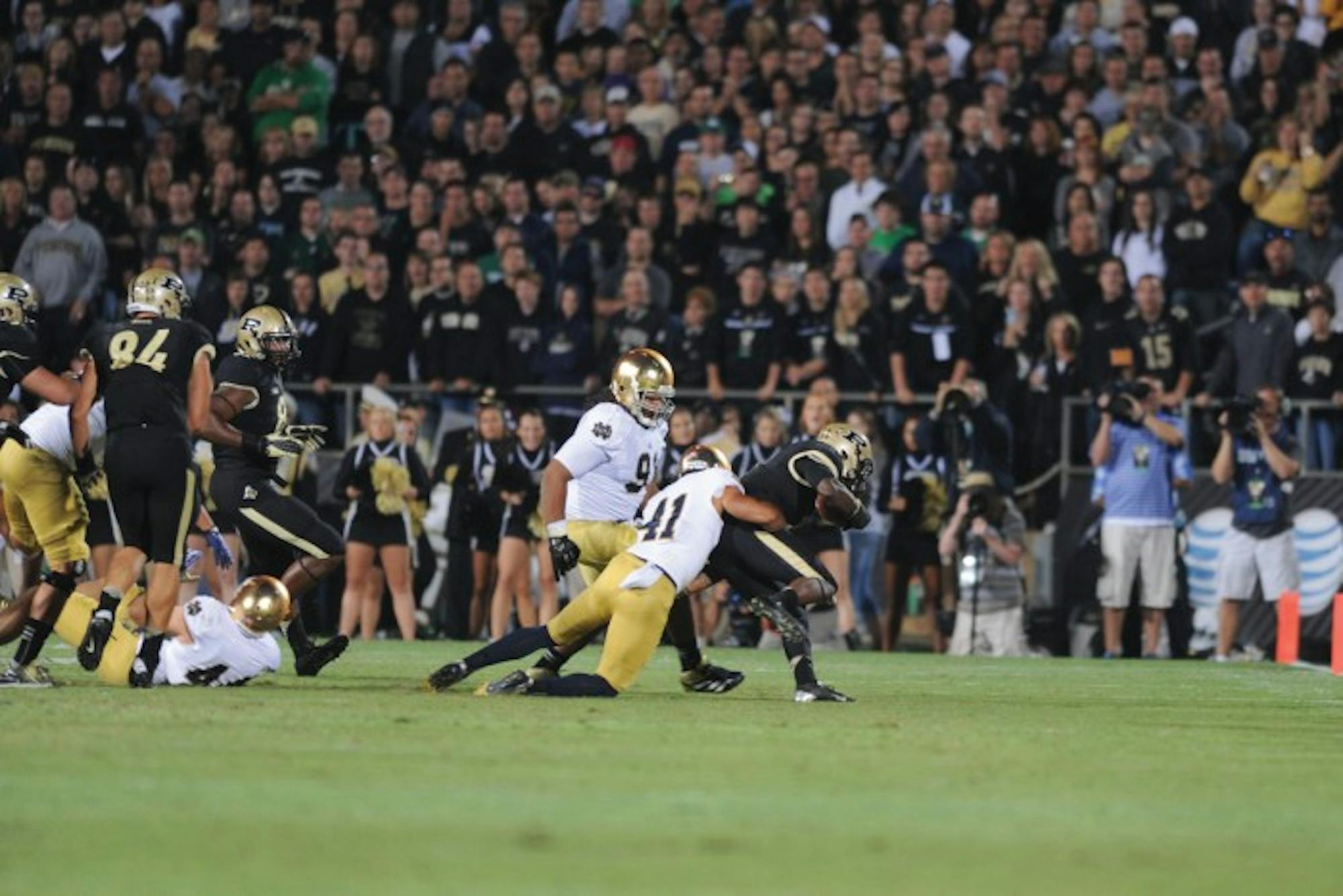 20130914, 2013-2014, 20130914, Away, Football, Oe Kenesey, Purdue, The Observer, Win-2