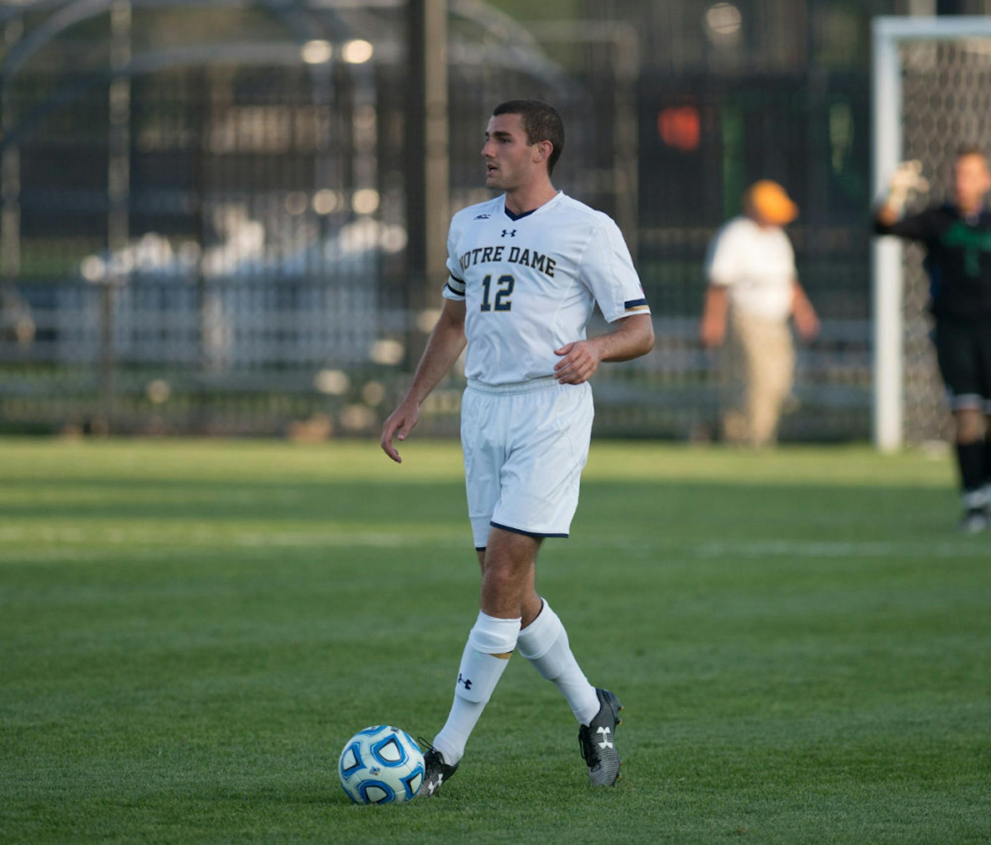 Graduate student defender Andrew O’Malley scans the field during a 1-0 home loss to Kentucky on Sept. 8.