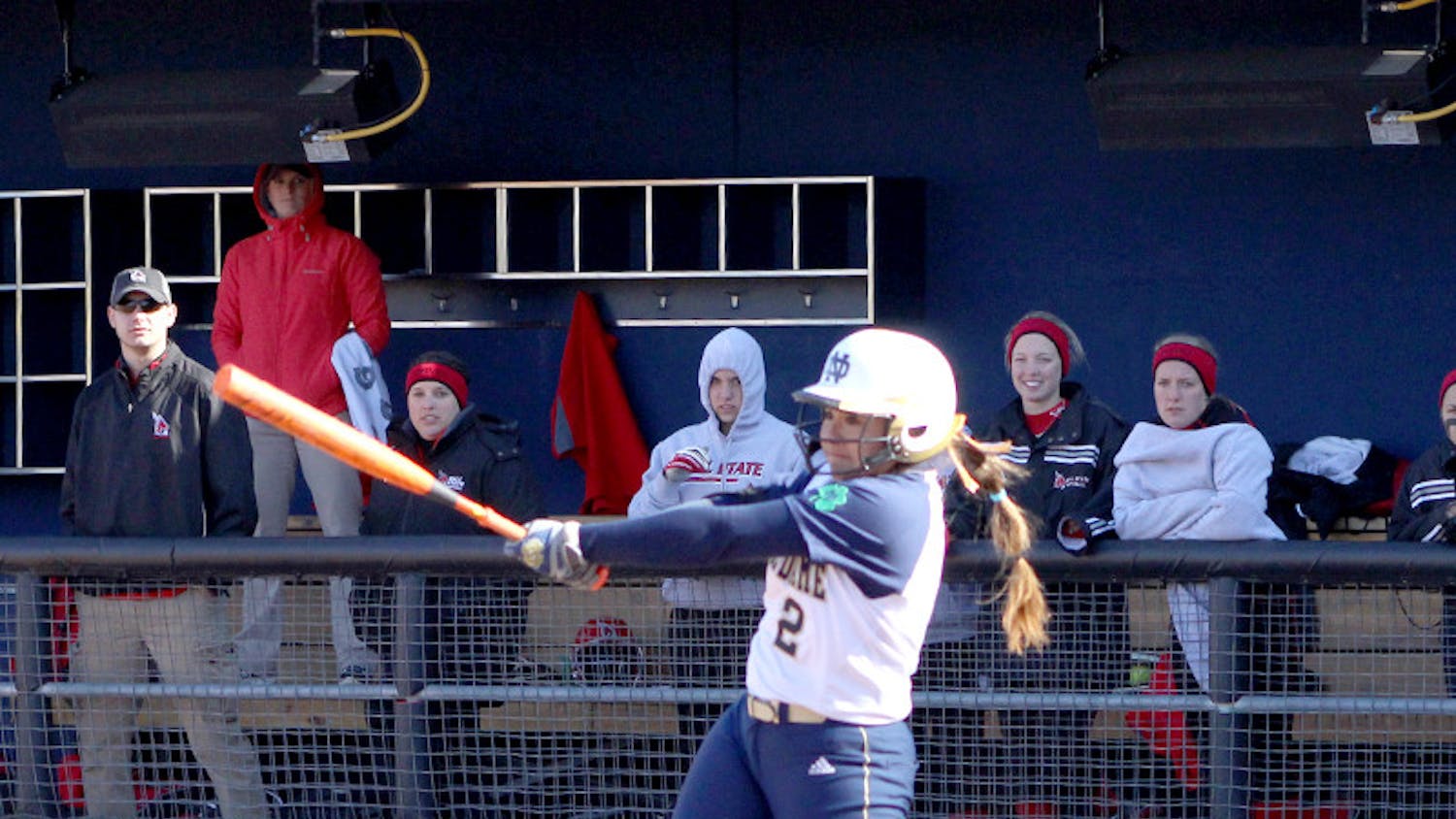 20140402-Softball-vs-Ball-State-Arezmendi-Emmet-Farnan