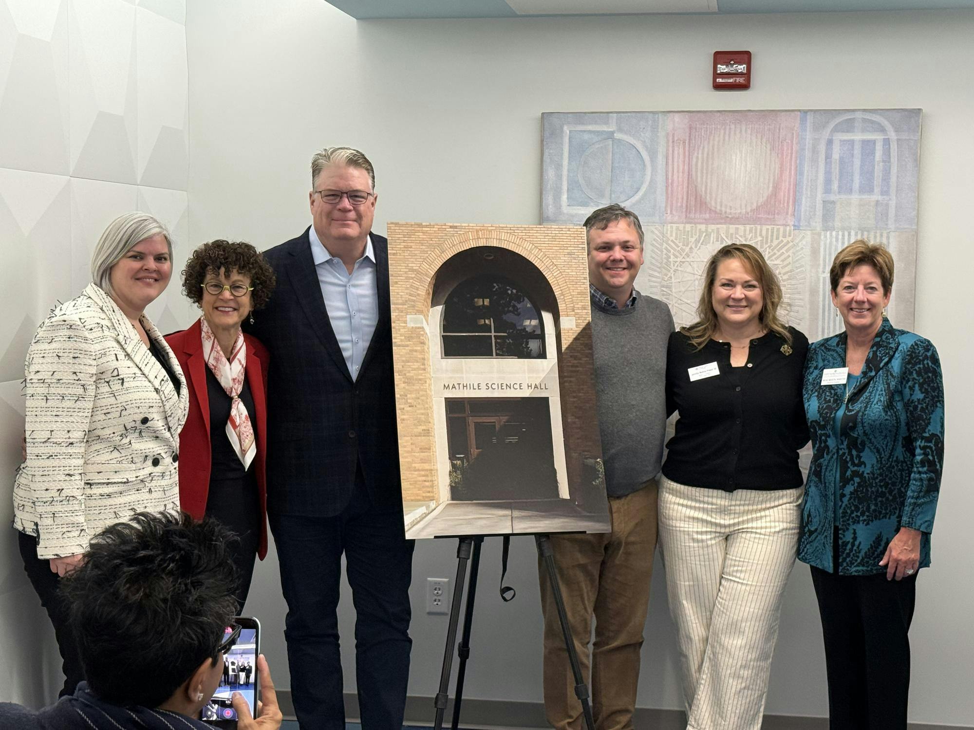 Friday ceremony celebrates name recognition of the Mathile family to the Science Hall.jpg
