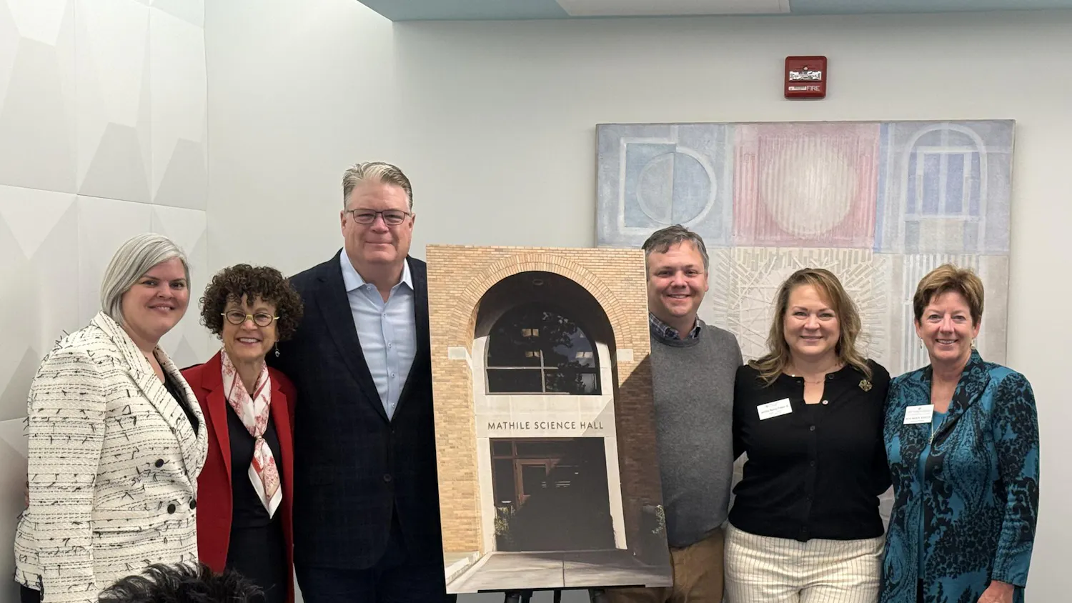 Friday ceremony celebrates name recognition of the Mathile family to the Science Hall.jpg